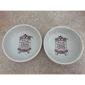Vintage Schonwald Germany Il Torchio Ristorante Pallanza Porcelain Dipping Bowls